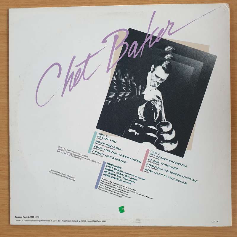 Chet Baker  Sings Again - Vinyl LP Record (VG+)