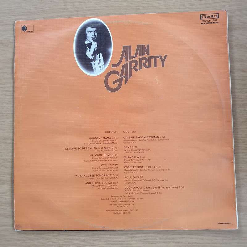 Alan Garrity  Goodbye Mama - Vinyl LP Record (VG+)