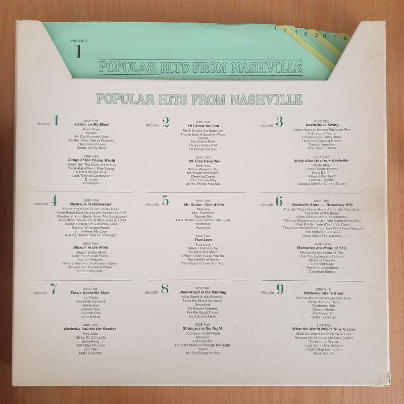 Popular Hits from Nashville - 108 Pop Songs by 25 Great Nashville Stars  9x Vinyl LP Record Bo...