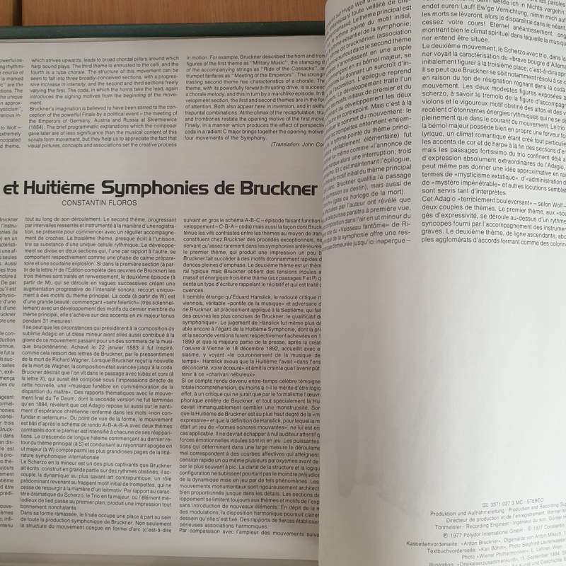Bruckner - Wiener Philharmoniker - Karl Böhm  Symphonien Nr. 7 & 8 - 3x Vinyl LP Record Box S...