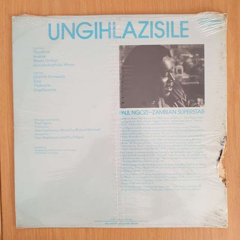 Paul Ngozi  Ungihlazisile -  Vinyl LP Record - Sealed