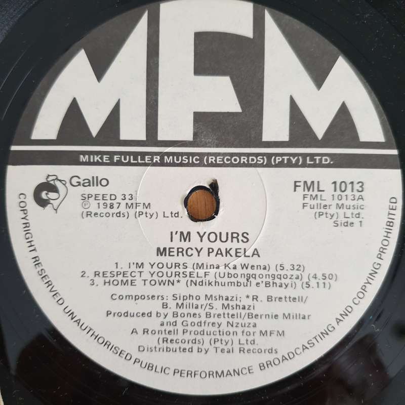 Mercy Pakela  I'm Yours - Vinyl LP Record (VG+)