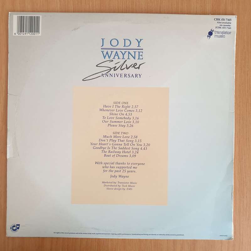 Jody Wayne Silver Anniversary - Vinyl LP Record (VG+)
