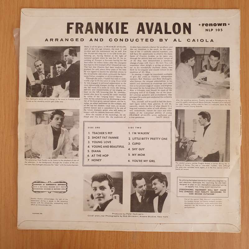 Frankie Avalon  Frankie Avalon - Vinyl LP Record (VG-)