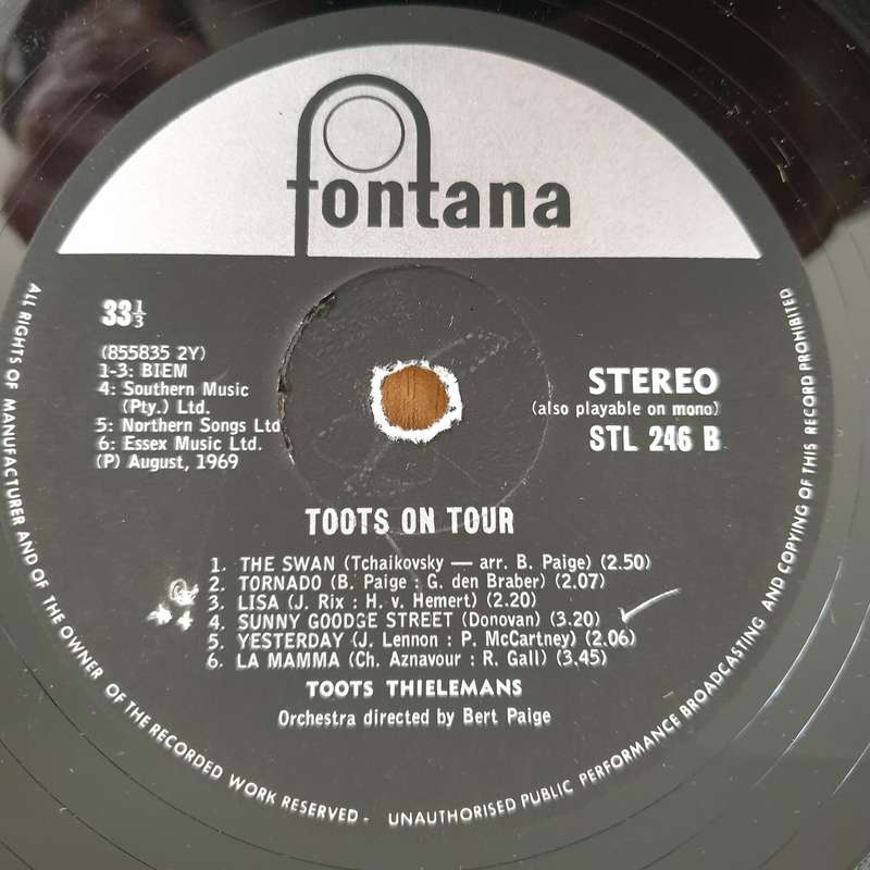 Toots Thielemans  Toots On Tour - Vinyl LP Record (VG)