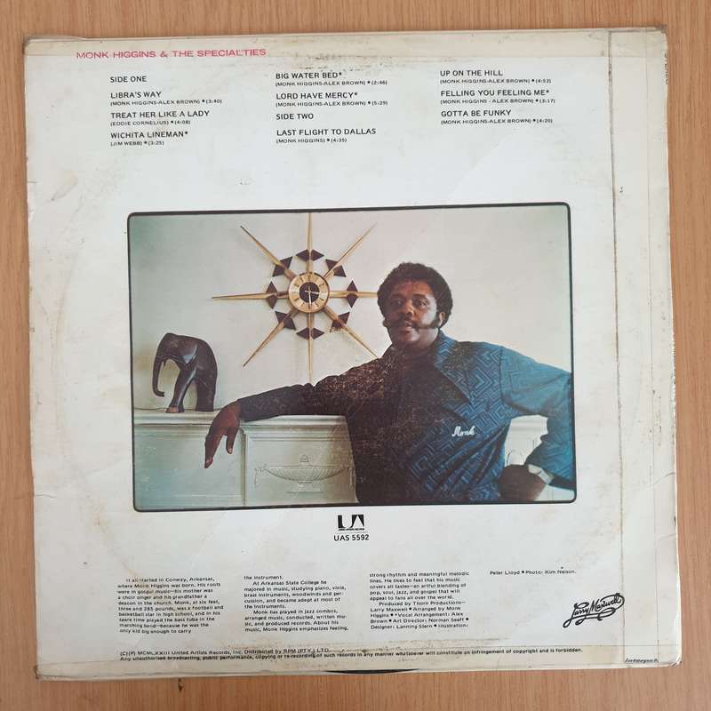 Monk Higgins & The Specialties  Heavyweight  - Vinyl LP Record  (G+)