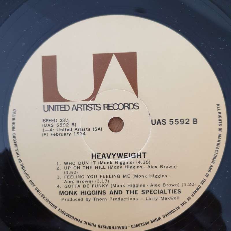 Monk Higgins & The Specialties  Heavyweight  - Vinyl LP Record  (G+)