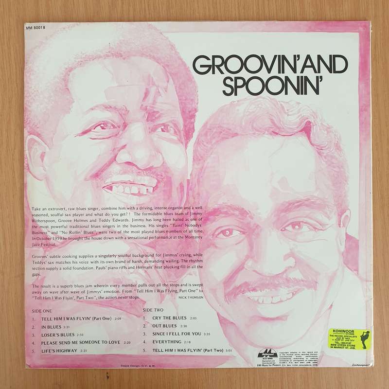 Groovin' and Spoonin' - Groove Holmes & Jimmy Witherspoon  Vinyl LP Record (VG)