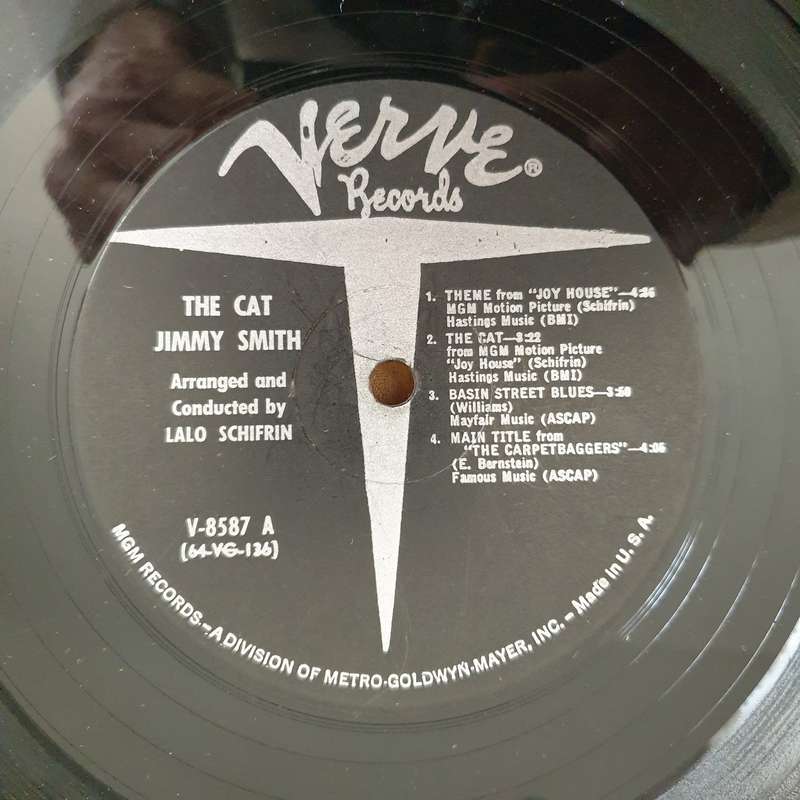 The Incredible Jimmy Smith  The Cat  - Vinyl LP Record  (G+)