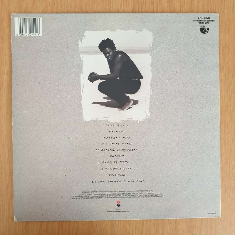 Tracy Chapman - Crossroads with Lyrics Inner  Vinyl LP Record  (VG+)