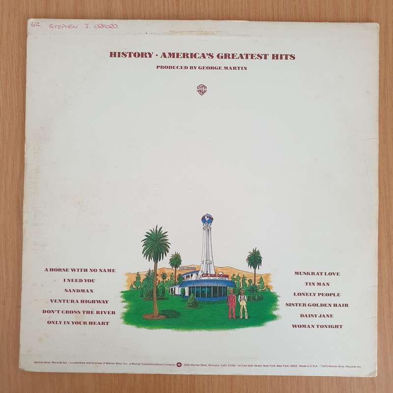 America  History - America's Greatest Hits (US) - Vinyl LP Record (VG+)
