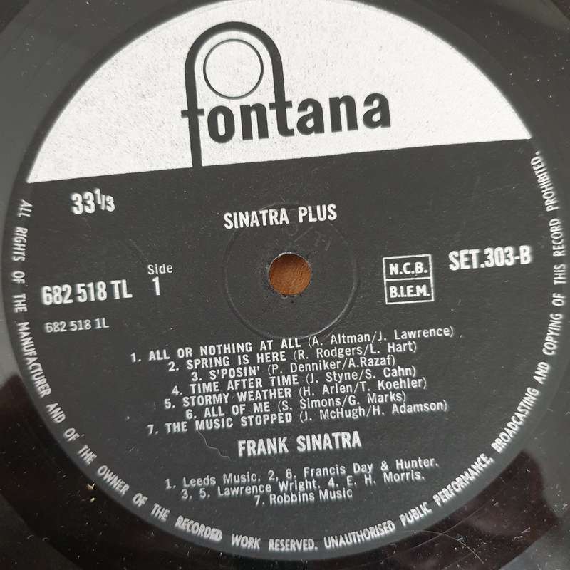 Frank Sinatra  Sinatra Plus   Double Vinyl LP Record (VG)