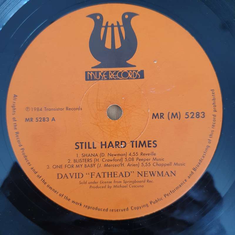 David "Fathead" Newman  Still Hard Times - Vinyl LP Record (VG)