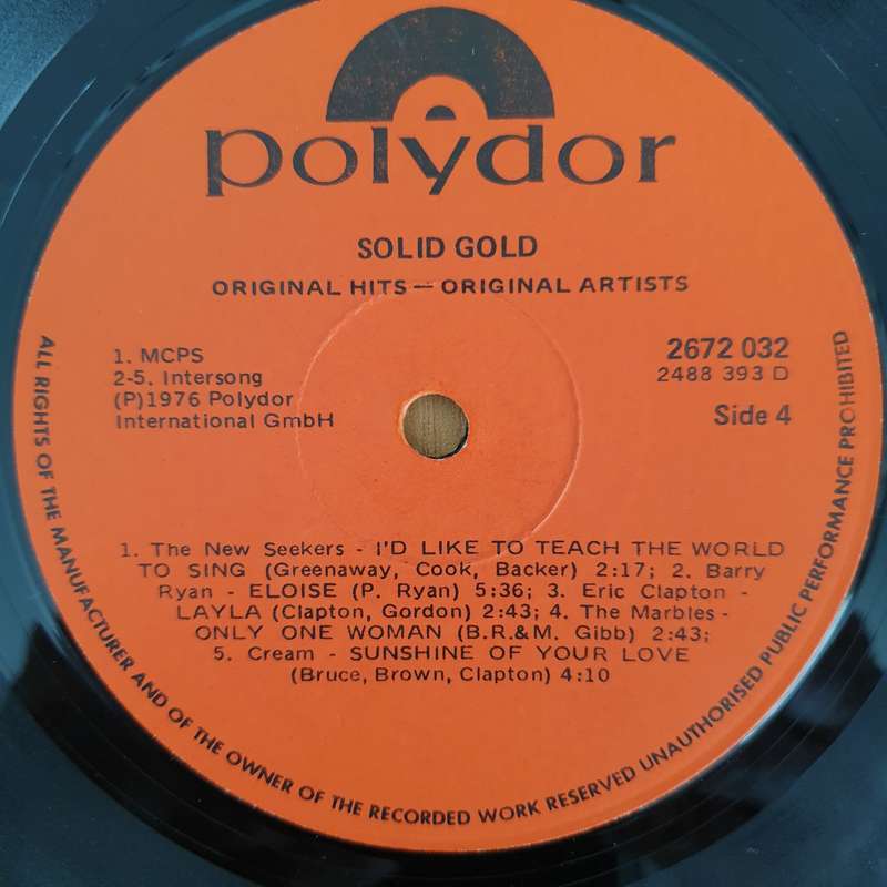 Solid Gold - Original Hits - Double Vinyl LP Record (VG+)