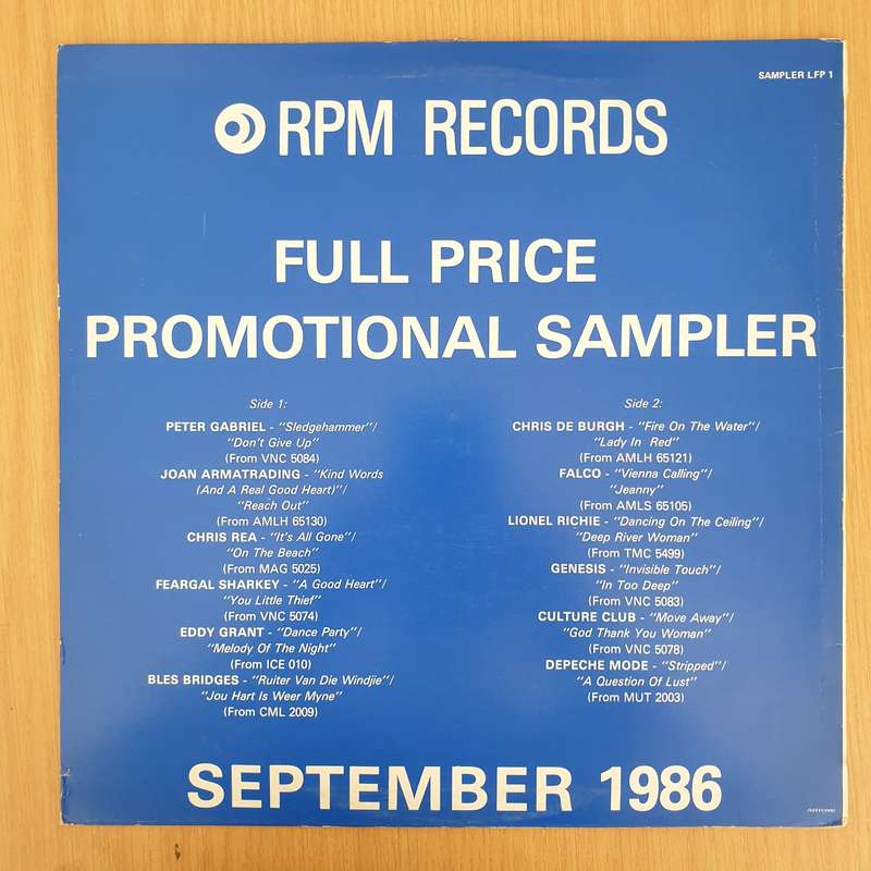 RPM Records - Promotional Sampler - Vinyl LP Record (VG+)