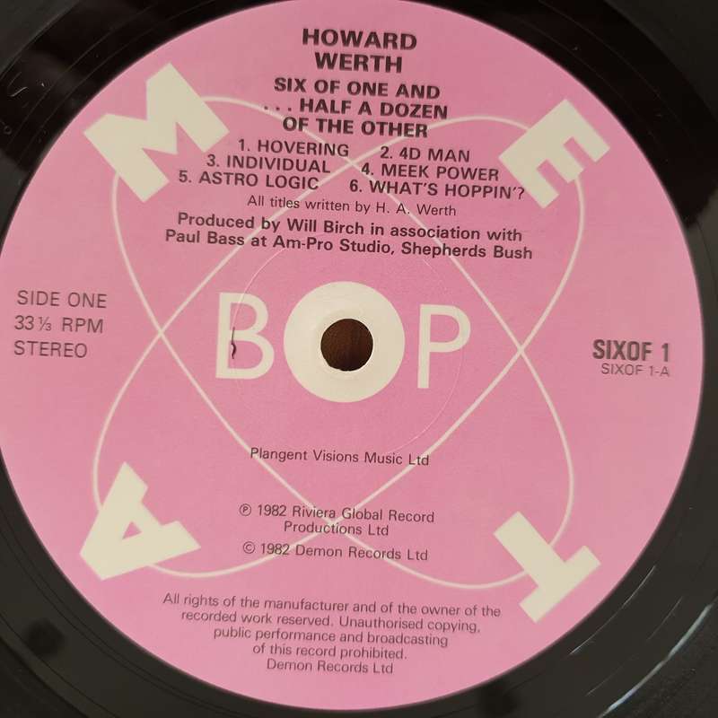 Howard Werth  6ix Of 1ne And ½ A Dozen Of The Other - Vinyl LP Record (VG+)