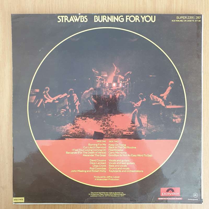 Strawbs  Burning For You - Vinyl LP Record (VG+)