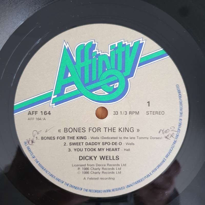 Dicky Wells  Bones For The King - Vinyl LP Record (VG)