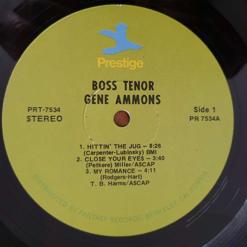 Gene Ammons  Boss Tenor - Vinyl LP Record (VG+)