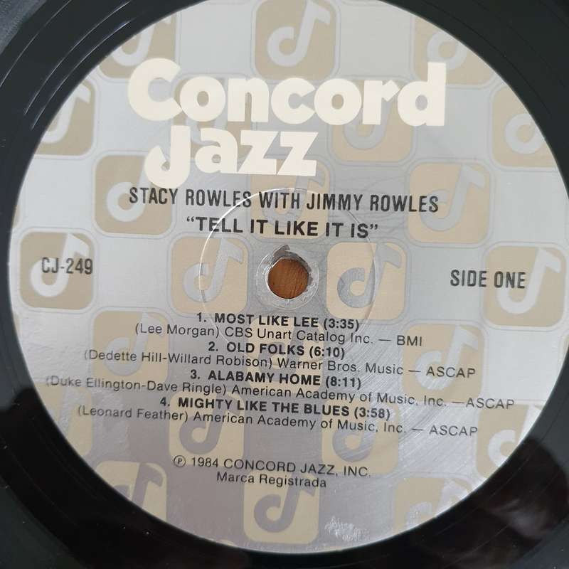 Stacy Rowles With Jimmy Rowles  Tell It Like It Is - Vinyl LP Record (VG+)