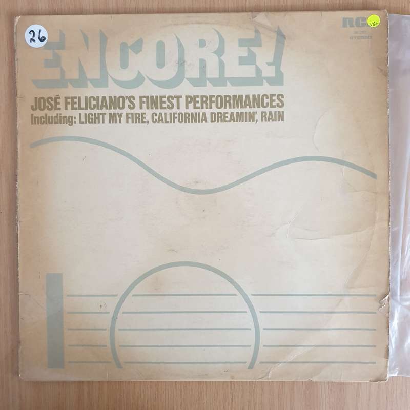 José Feliciano  Encore! - José Feliciano's Finest Performances (38292)  Vinyl LP Record (...