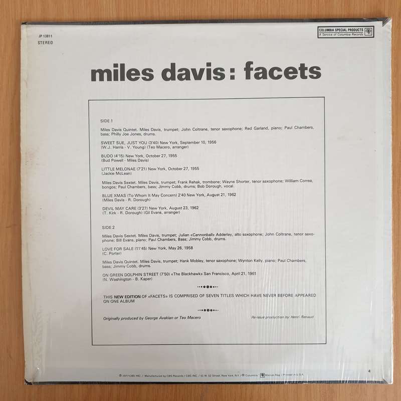 Miles Davis  Facets - Vinyl LP Record (VG+)