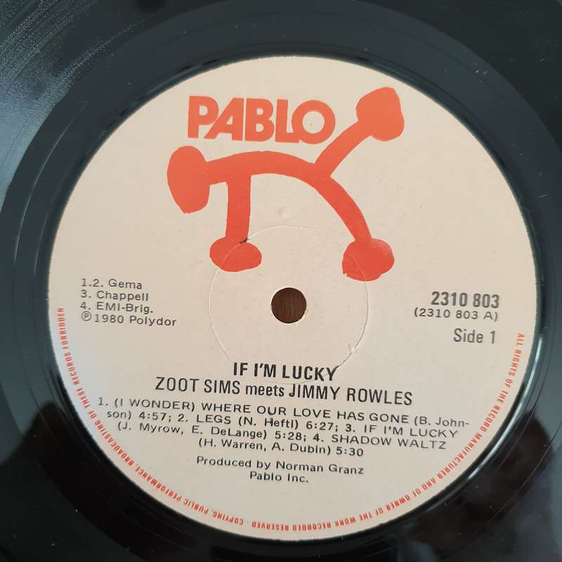 Zoot Sims Meets Jimmy Rowles  If I'm Lucky - Vinyl LP Record (VG+)