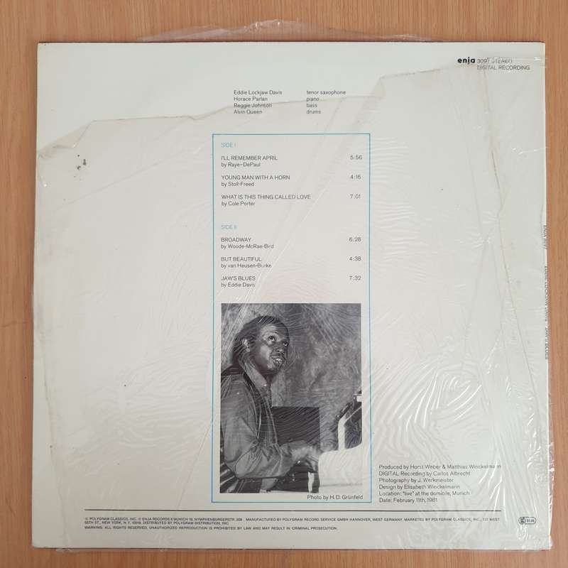 Eddie Lockjaw Davis  Jaw's Blues - Vinyl LP Record (VG)