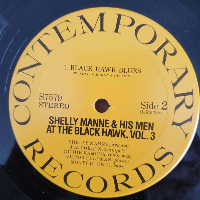 Shelly Manne & His Men  At The Black Hawk, Vol. 3 (US)  Vinyl LP Record (VG+)