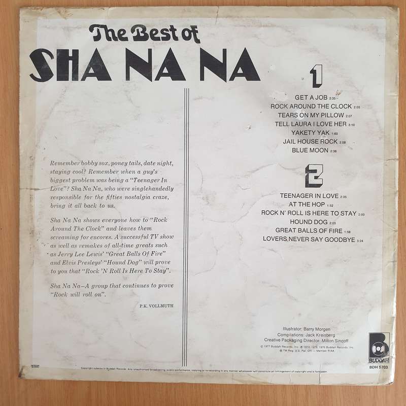 Sha Na Na  The Best Of Sha Na Na (shanana) - Vinyl LP Record  (VG+)