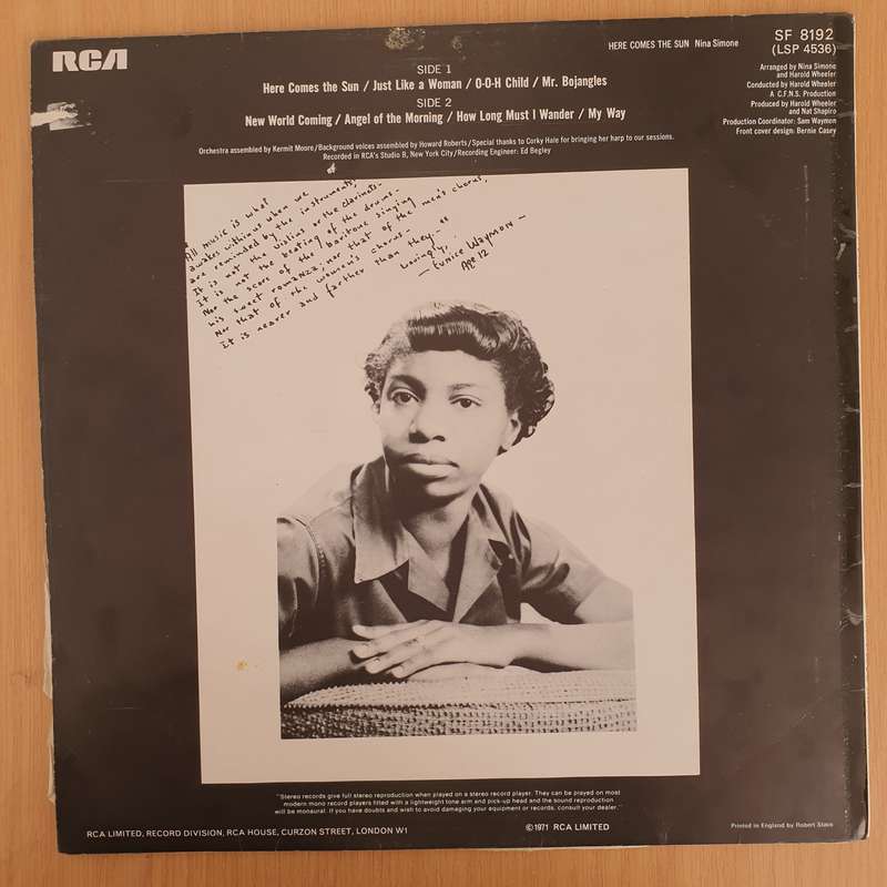 Nina Simone  Nina Simone (UK) - Vinyl LP Record (VG+)