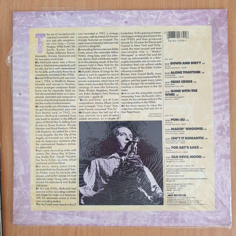 Hal McKusick Quintet  Hal McKusick Quintet Featuring Art Farmer - Vinyl LP Record (VG+)