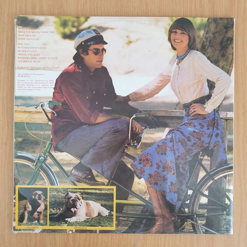 Captain & Tennille  Song Of Joy (with original inner) - Vinyl LP Record (VG+)
