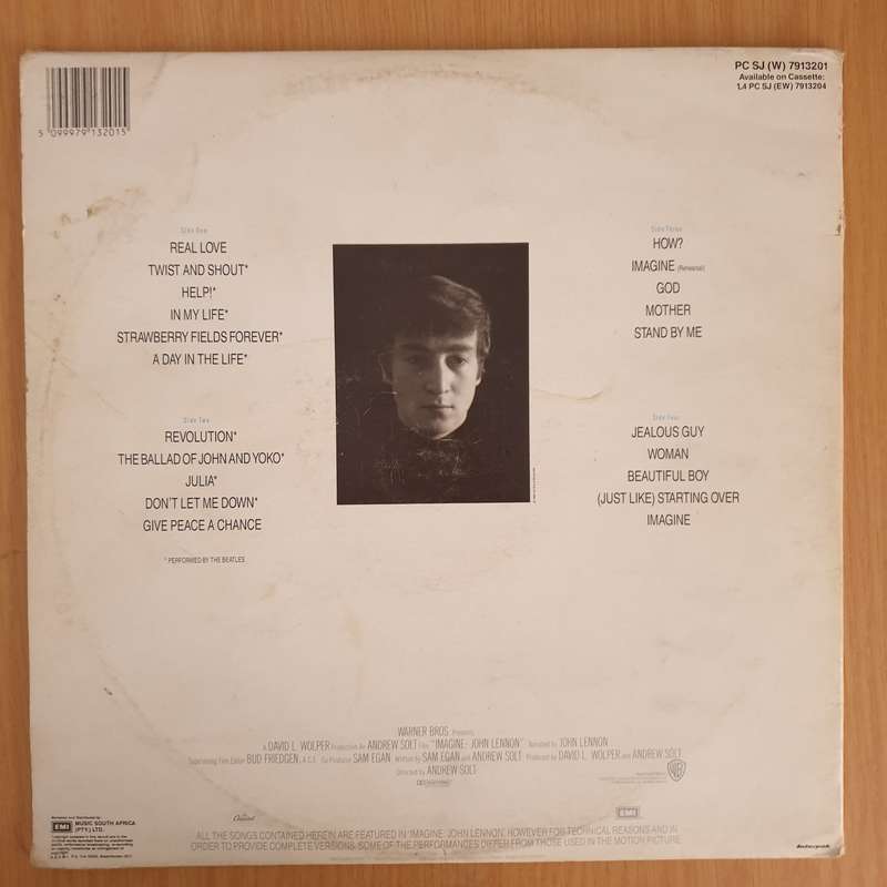 John Lennon  Imagine: John Lennon (Music From The Motion Picture) - Double Vinyl LP Record (VG+)