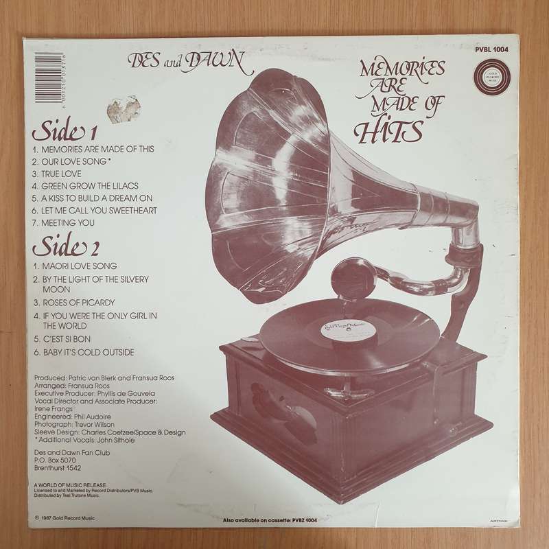 Des And Dawn  Memories Are Made Of This  - Vinyl LP Record (VG+)