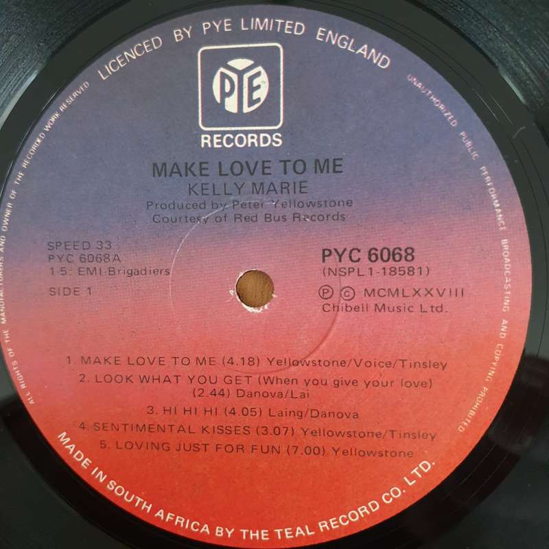 Kelly Marie  Make Love To Me - Vinyl LP Record (VG+)