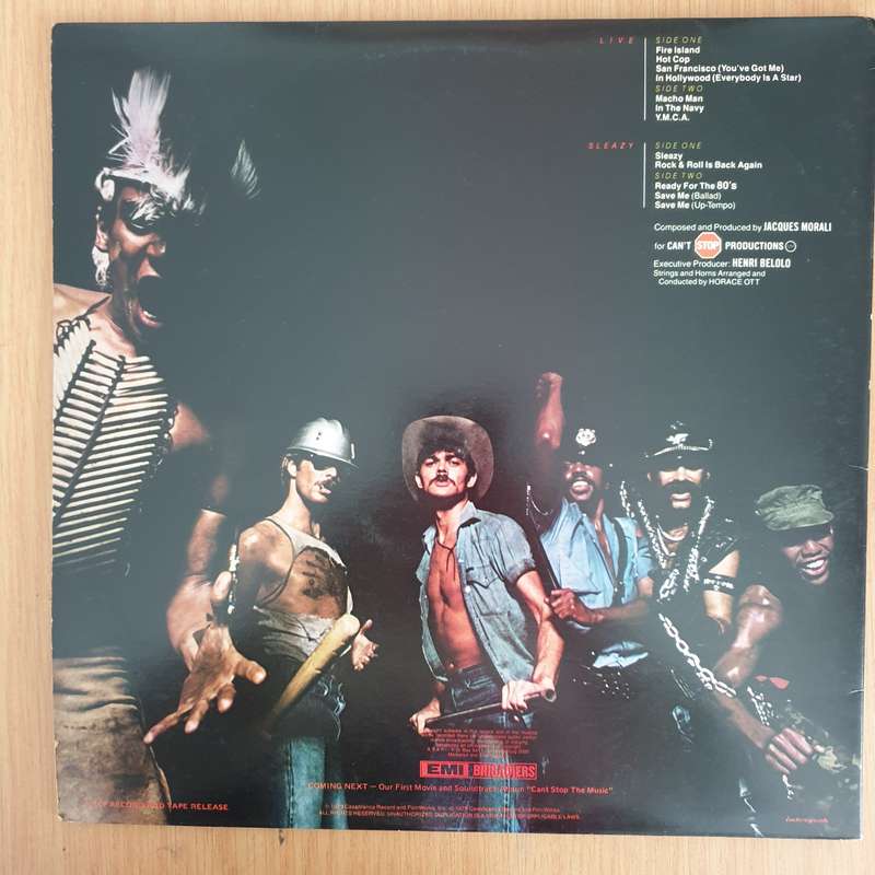 Village People - Live & Sleazy - Double Vinyl LP Record (VG+)