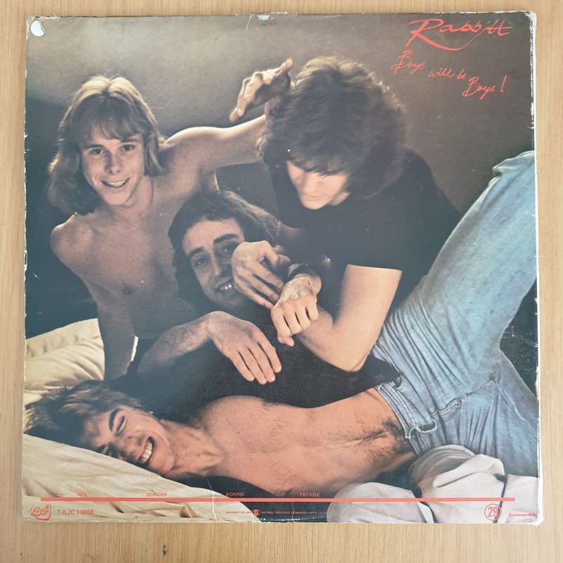 Rabbitt - Boys Will Be Boys - Autographed by Band - Vinyl LP Record (VG+)