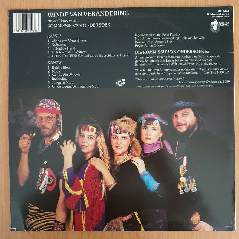 Anton Goosen Se Kommissie Van Ondersoek  Winde Van Verandering - Vinyl LP Record - Very-Good+ ...