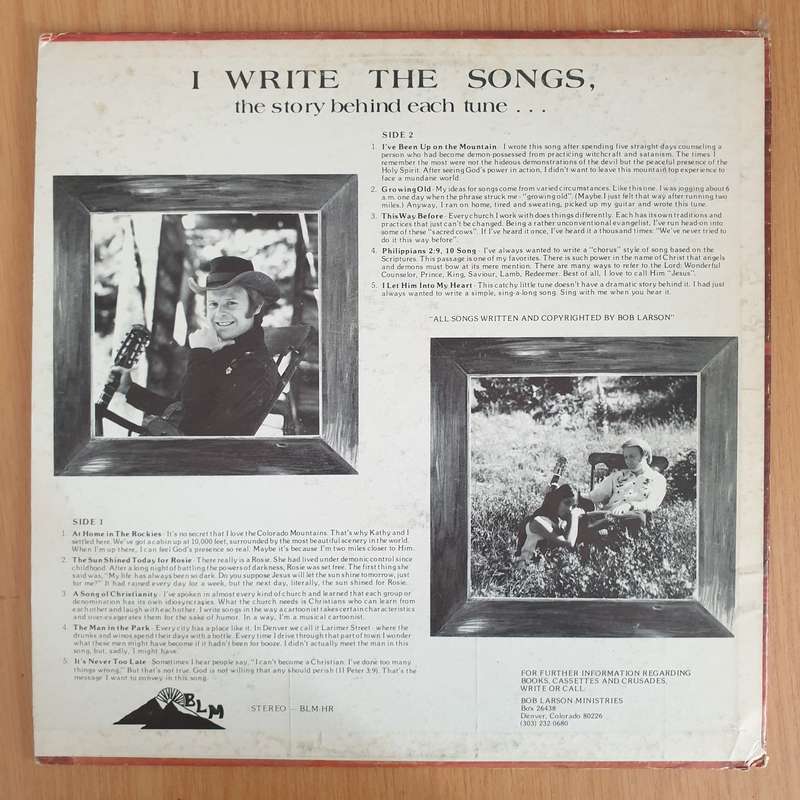 Bob Larson  Home In The Rockies - Vinyl LP Record (VG+)