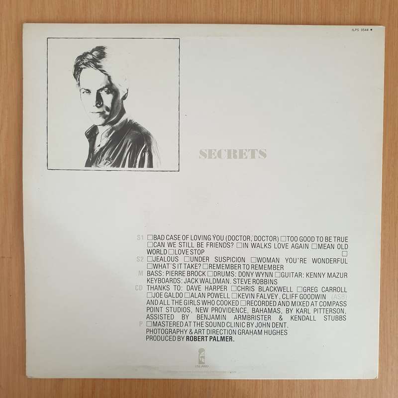 Robert Palmer  Secrets - Vinyl LP Record (VG+)