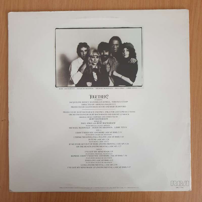 Together? - (Original Soundtrack Recording) - Burt Bacharach  Vinyl LP Record (VG+)