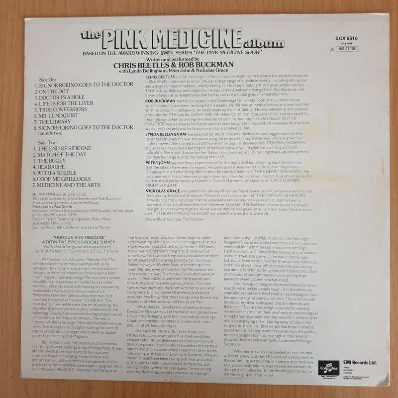 Chris Beetles, Rob Buckman  The Pink Medicine Album  Vinyl LP Record (VG+)