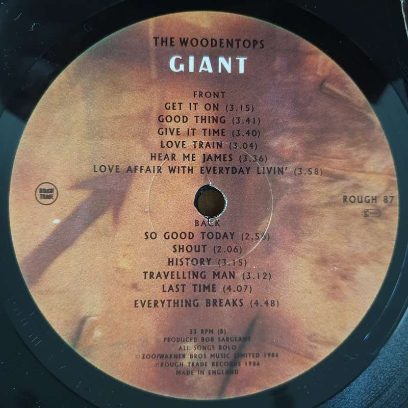 The Woodentops  Giant  Vinyl LP Record (VG+)
