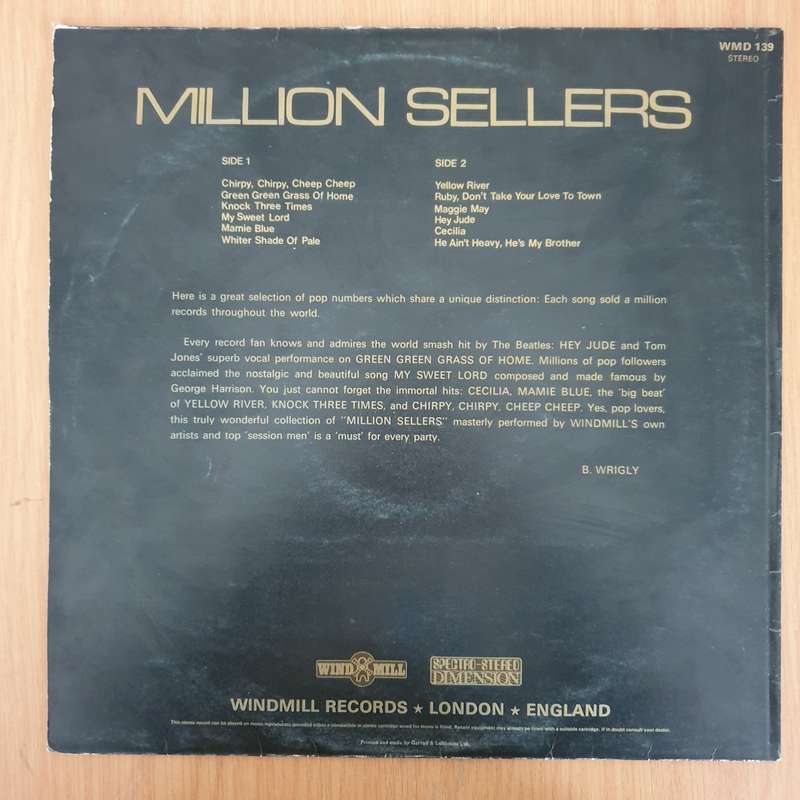 Million Sellers   Vinyl LP Record (VG+)