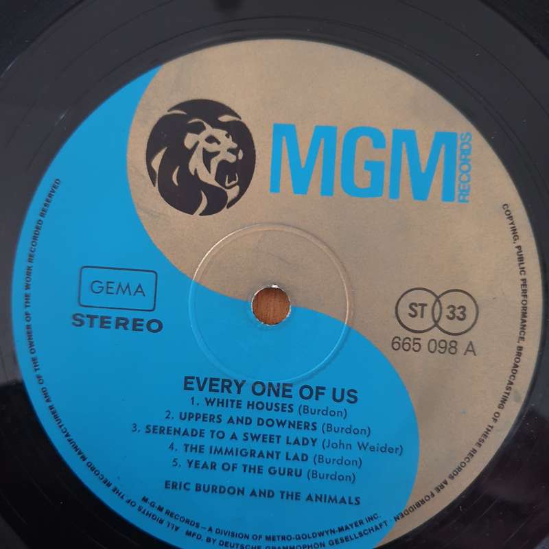 Eric Burdon & The Animals  Every One Of Us (Germany) - Vinyl LP Record (VG-)