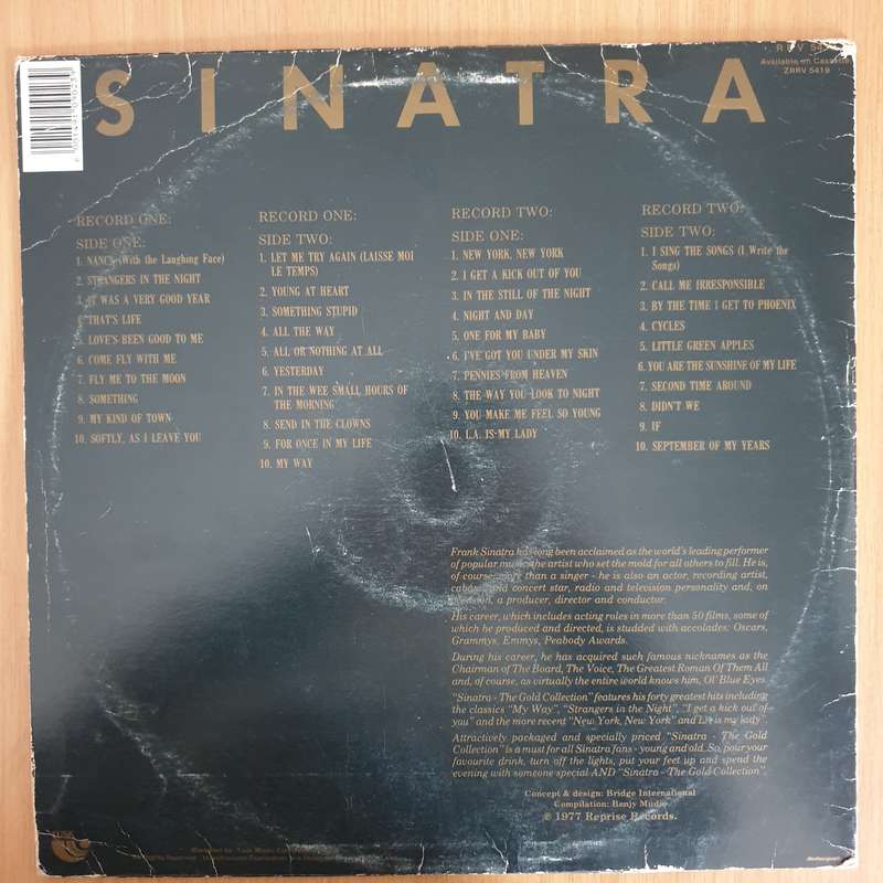 Frank Sinatra  The Gold Collection -  Double Vinyl LP Record (VG)
