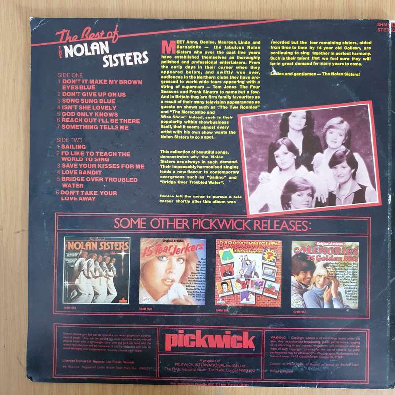 The Nolan Sisters  The Best Of The Nolan Sisters Vol. 1  Vinyl LP Record (VG+)