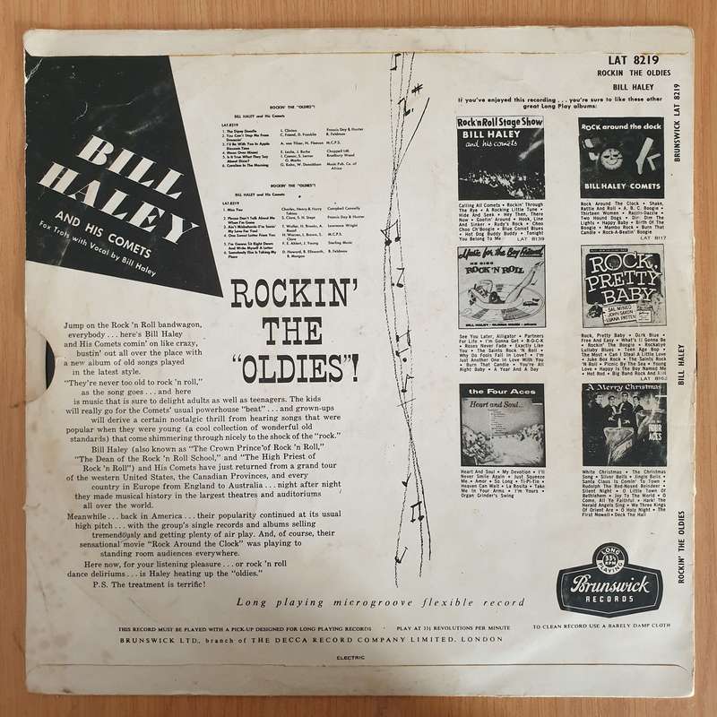 Bill Haley And His Comets  Rockin' The "Oldies"!   Vinyl LP Record (VG+)