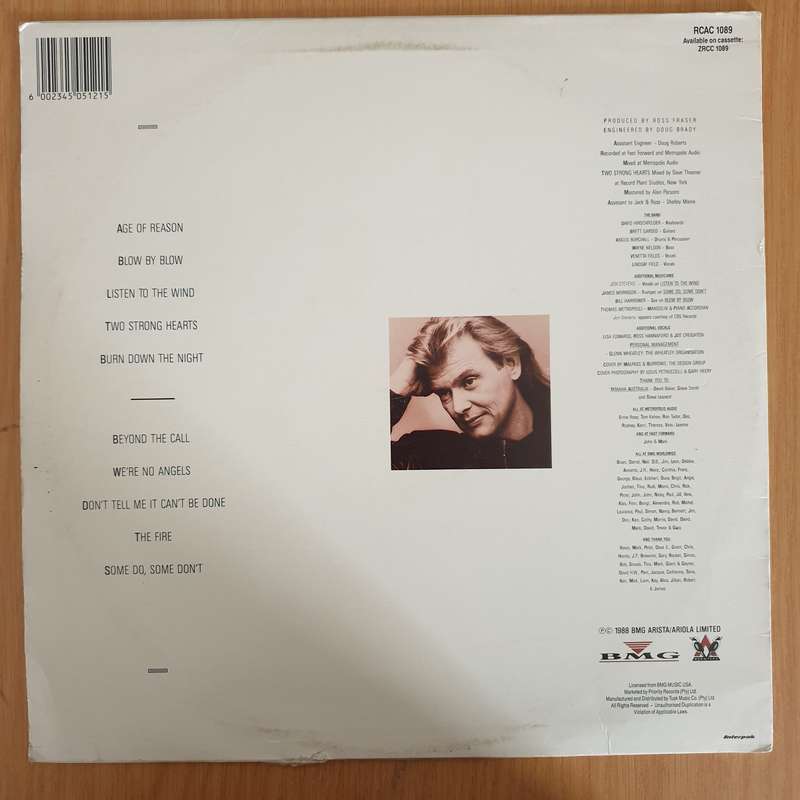 John Farnham  Age Of Reason   Vinyl LP Record (VG+)